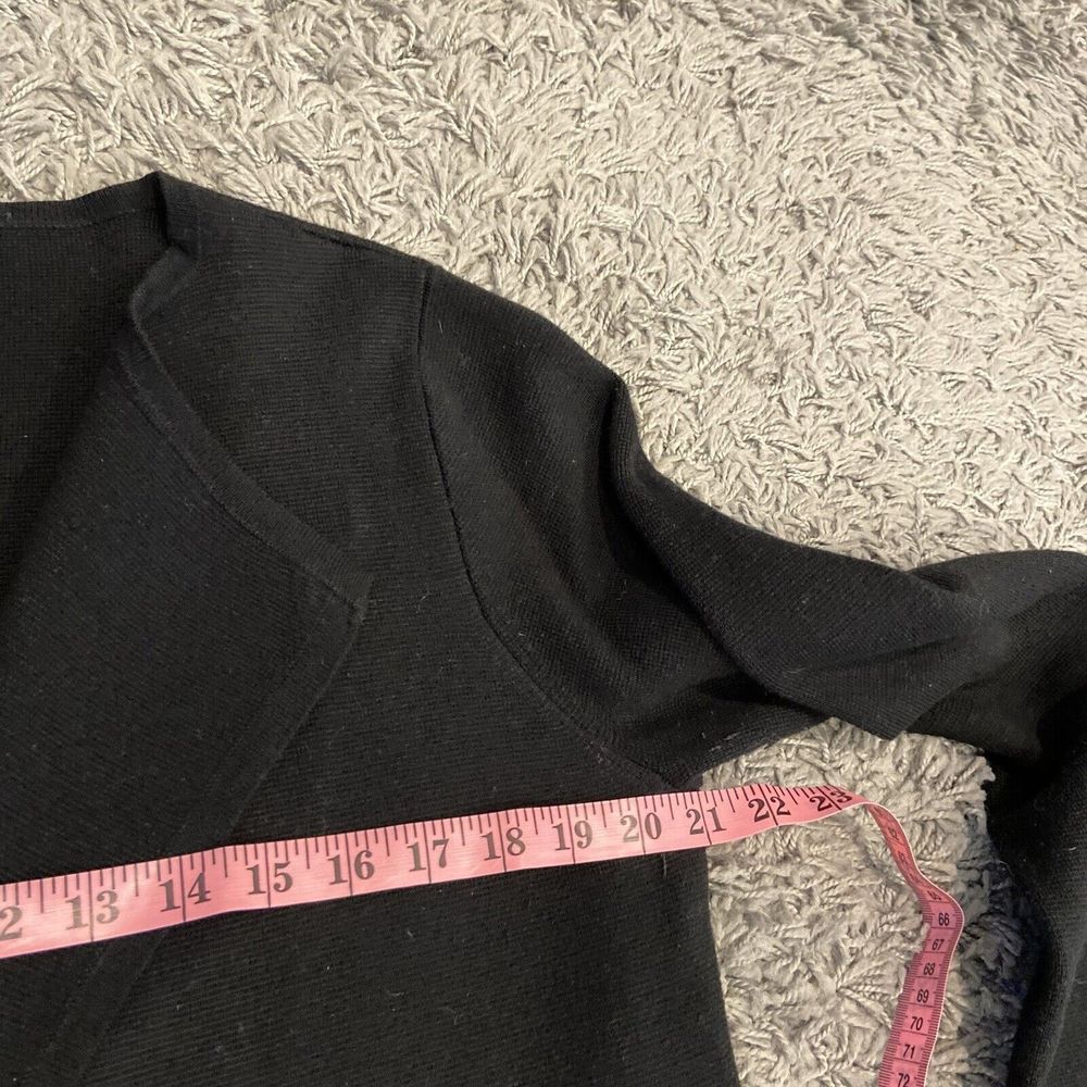 J.CREW 365 Juliette Collarless Sweater Blazer In Black Size M Merino Wool Blend - Picture 13 of 16